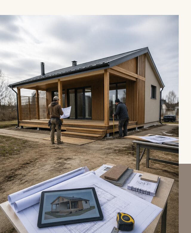 Проектирование домов 7 на 7 с террасой под ключ в Ленинске-Кузнецком